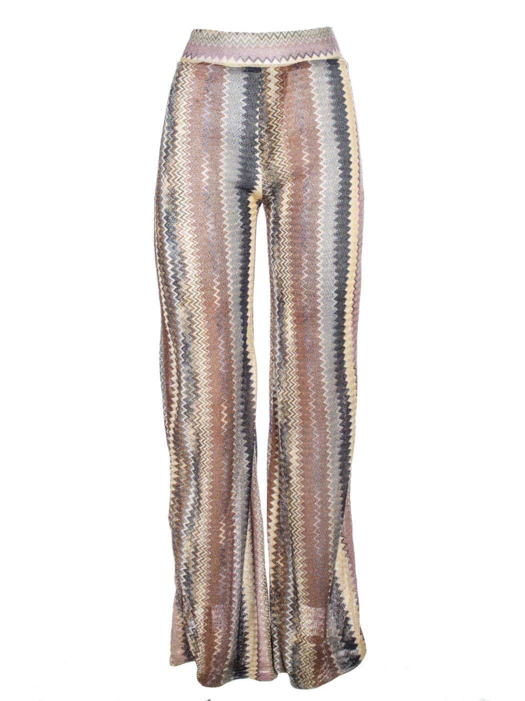 PANTALONE JACQUARD CHEVRON LUREX, 3TG - BLACK